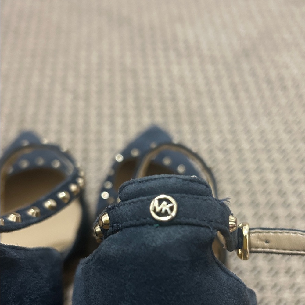 Michael Kors Navy Studded Heels - Picture 6 of 9